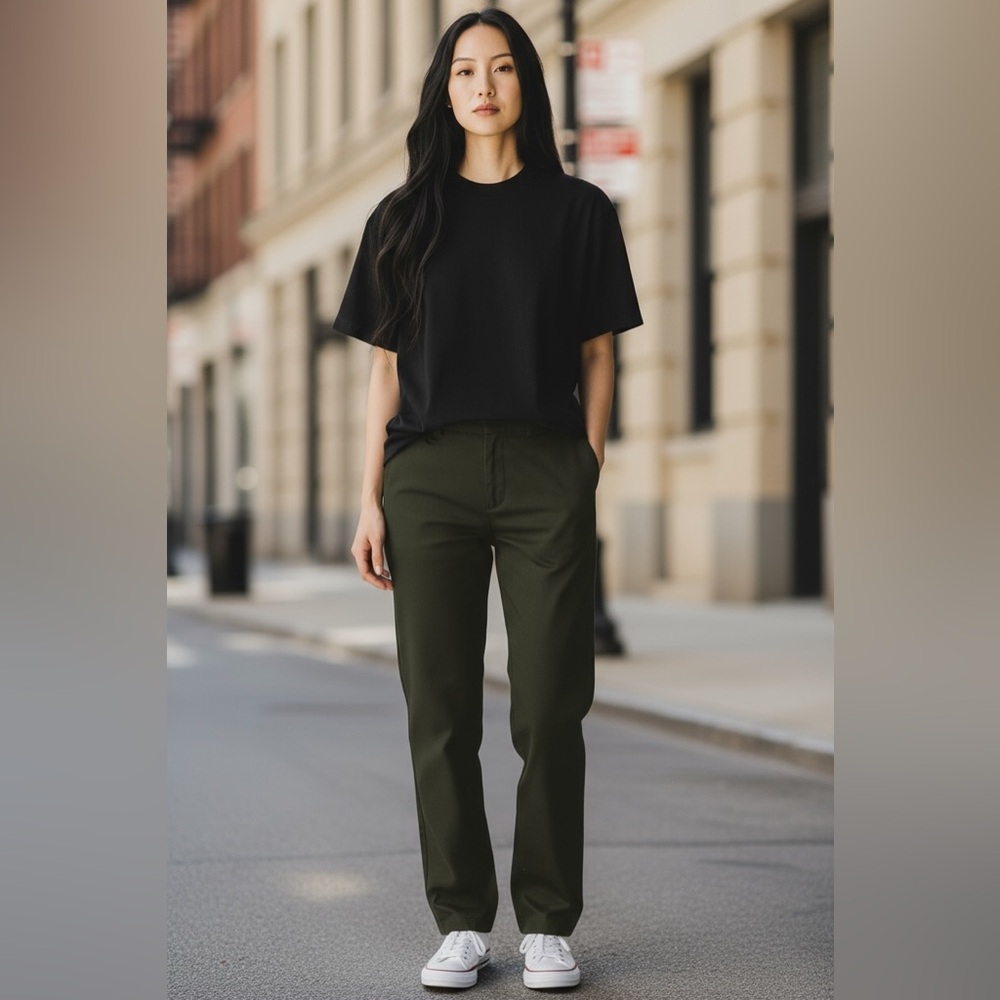 GAP Olive Green Cropped Ankle Pants